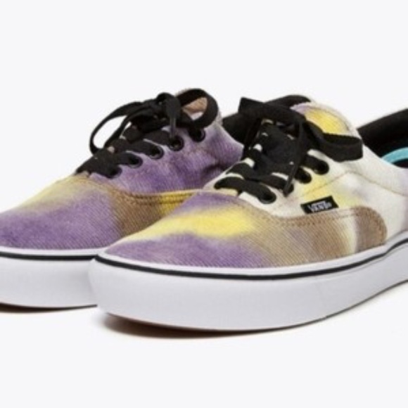 Vans Era Womens Comfycush Shoes Size 8 Sneakers Tie Dye Purple Yellow - Picture 2 of 11